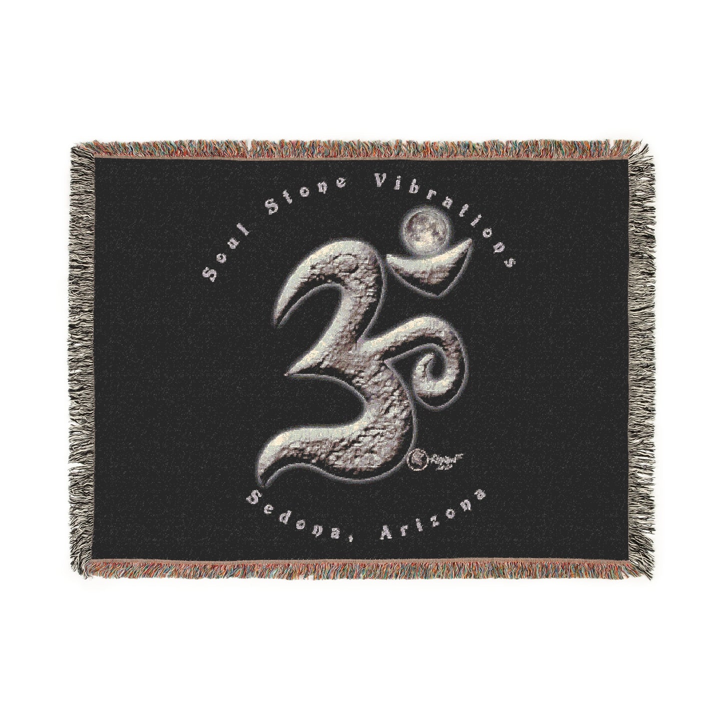 Lunar Planetary Om Woven Blanket