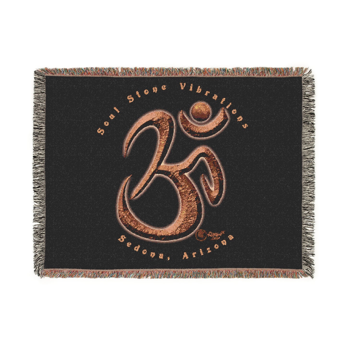 Mars Planetary Om Woven Blanket
