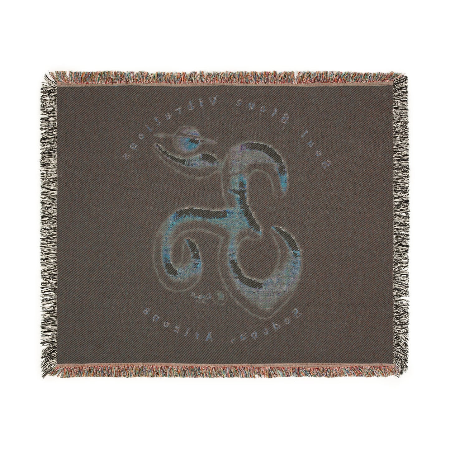Saturn Planetary Om Woven Blanket
