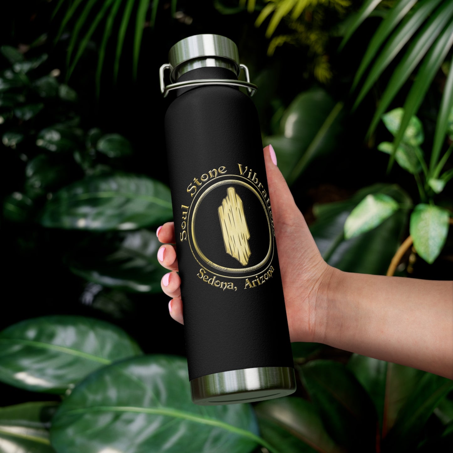 Soul Stone Vibration Logo Copper Vacuum Insulated Bottle, 22oz