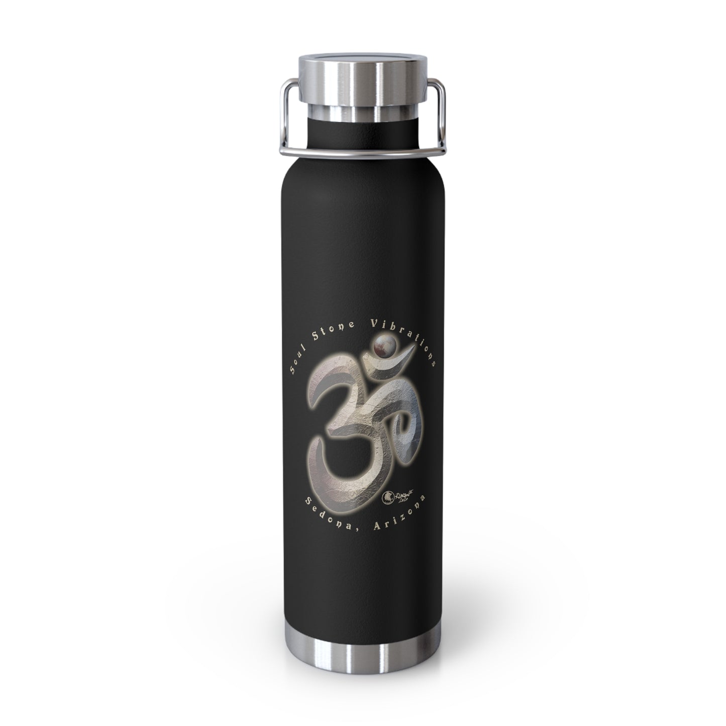 Pluto Planetary Om Copper Vacuum Insulated Bottle, 22oz