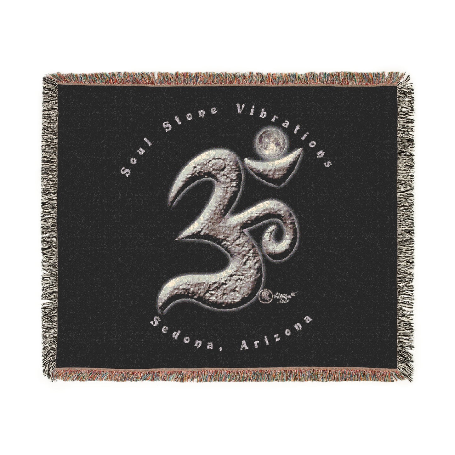 Lunar Planetary Om Woven Blanket