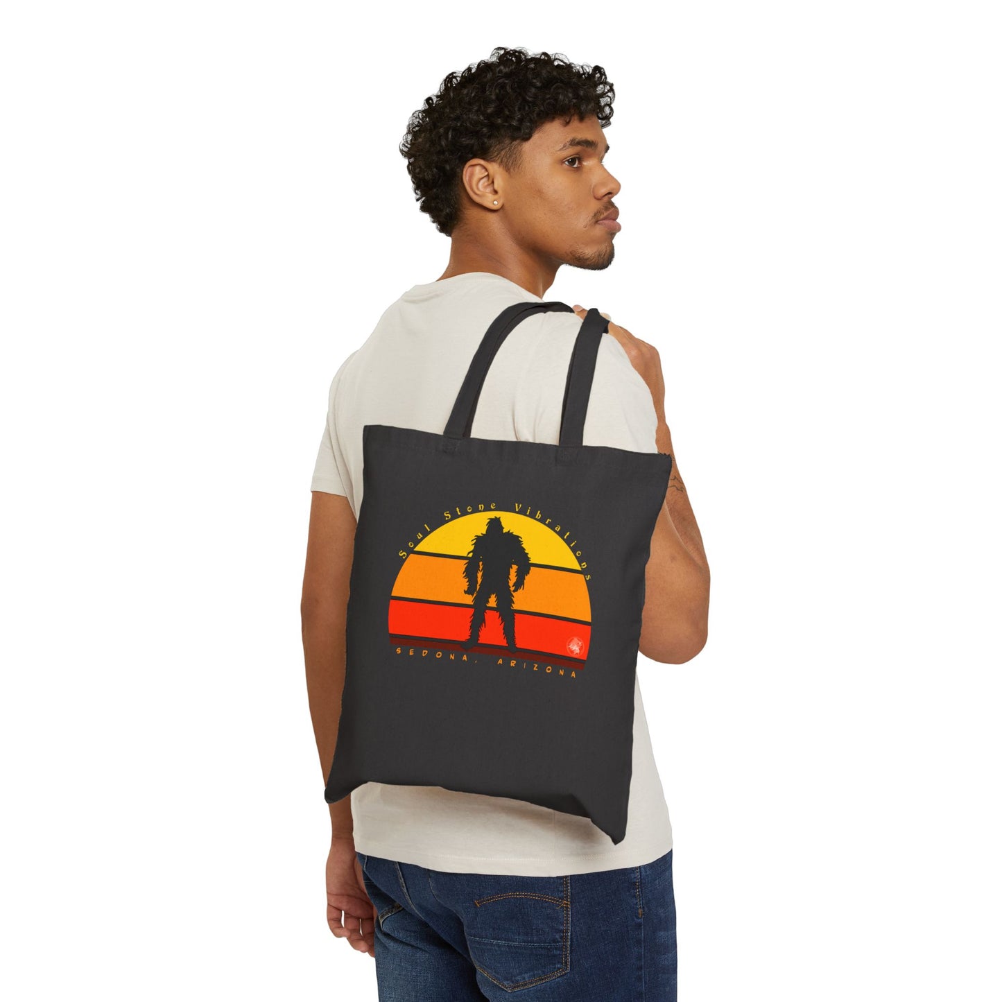 Bigfoot Red Sunset Cotton Canvas Tote Bag