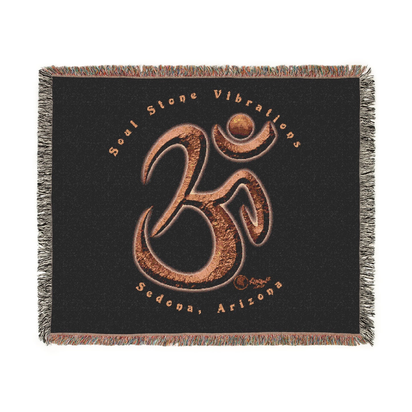 Mars Planetary Om Woven Blanket