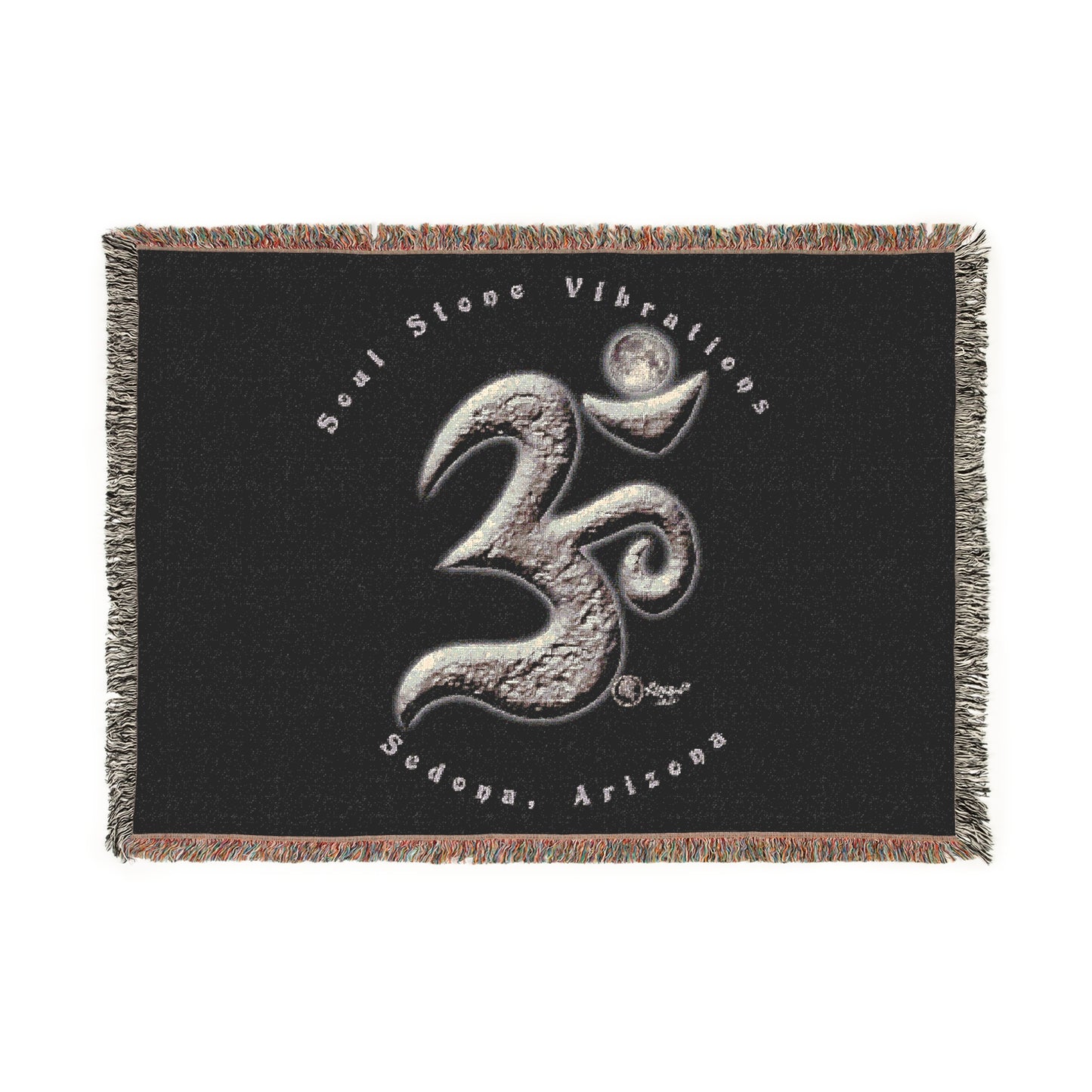Lunar Planetary Om Woven Blanket