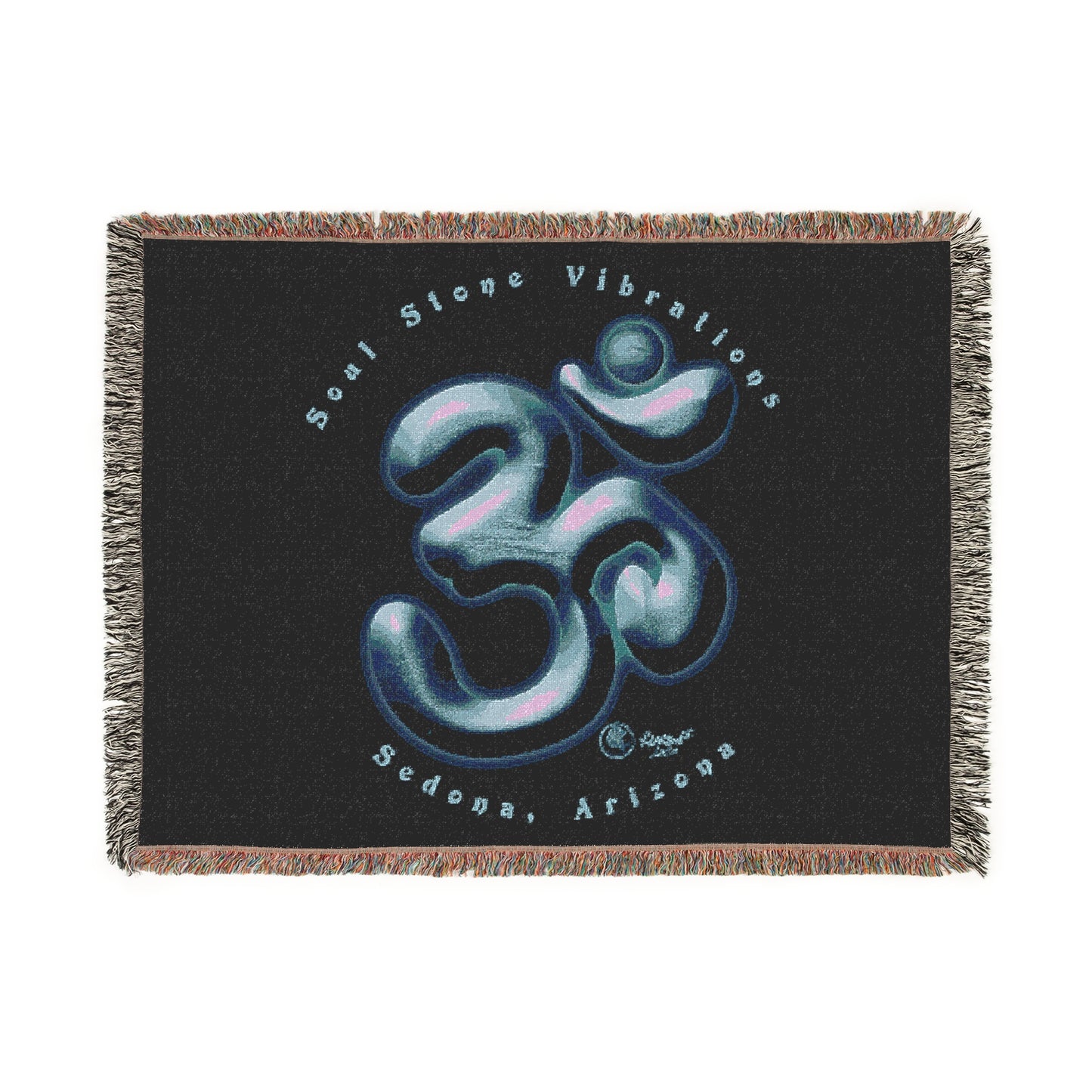 Neptune Planetary Om Woven Blanket