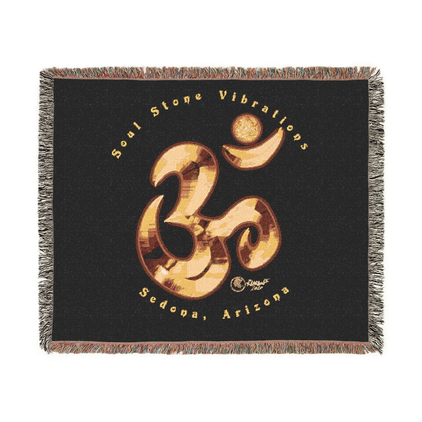Solar Planetary Om Woven Blanket
