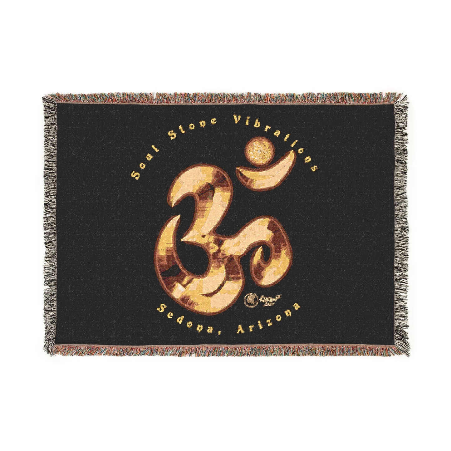 Solar Planetary Om Woven Blanket