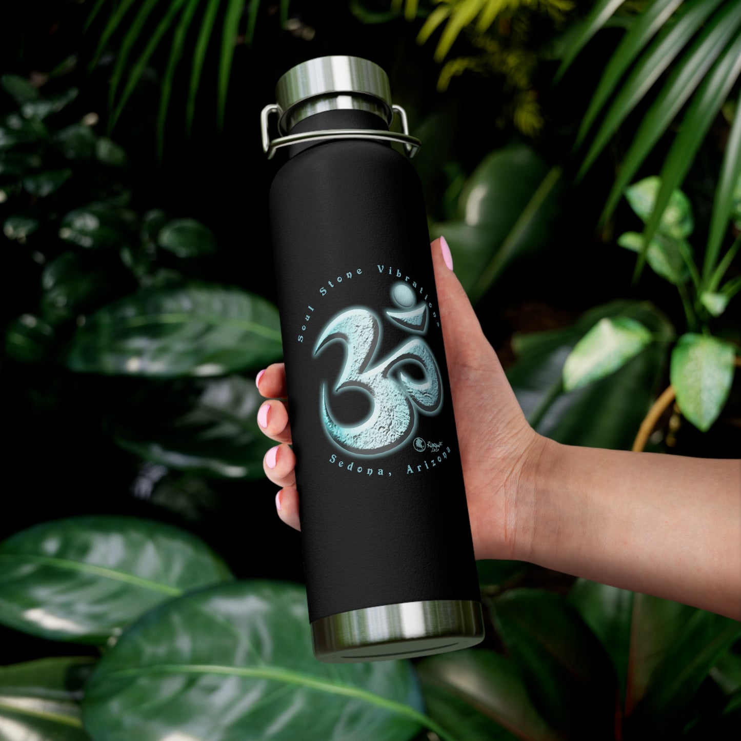 Ouranus Planetary Om Copper Vacuum Insulated Bottle, 22oz