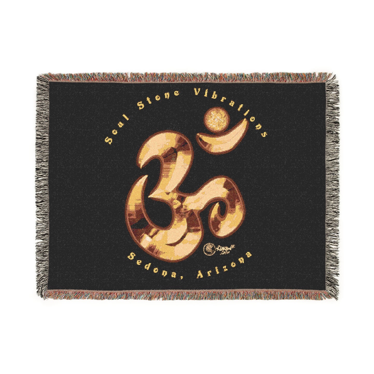 Solar Planetary Om Woven Blanket