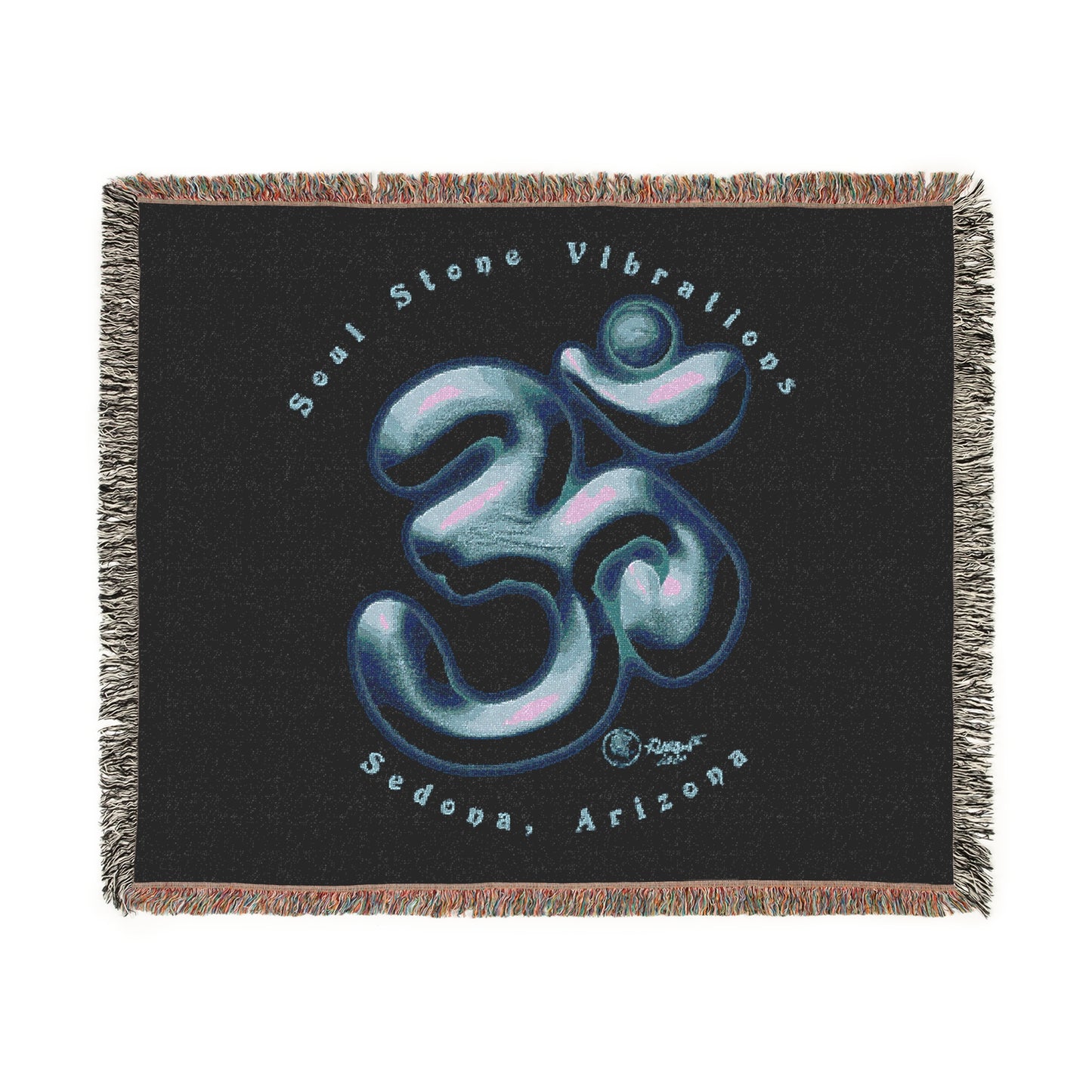 Neptune Planetary Om Woven Blanket