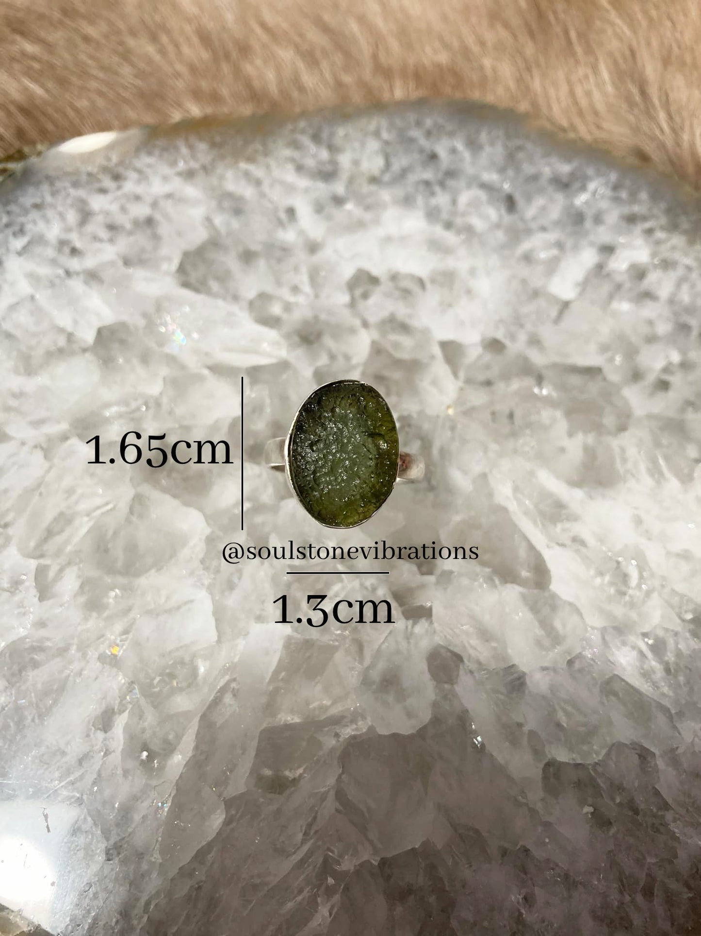 Used (Like New) - Moldavite Large Ring