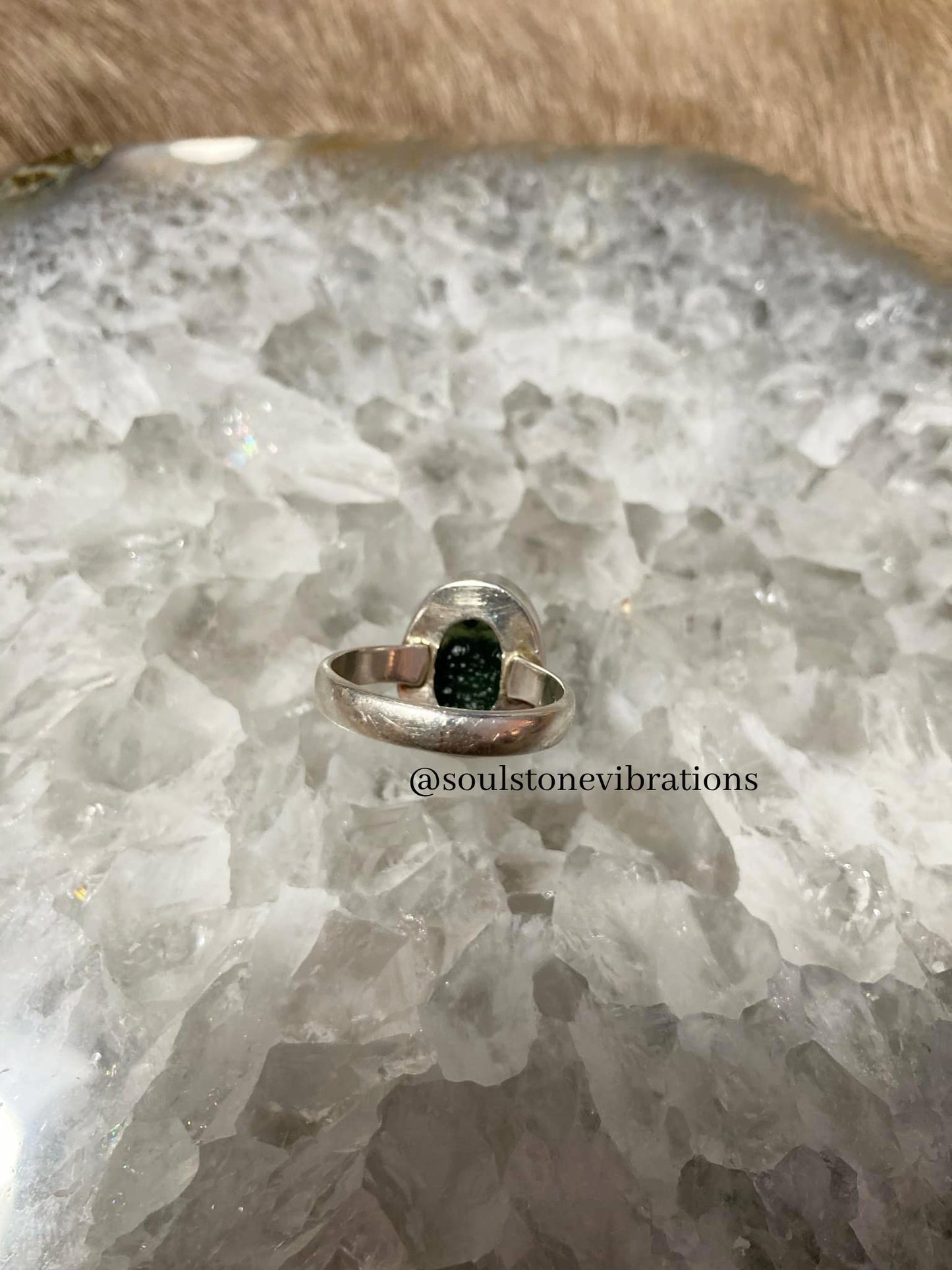 Used (Like New) - Moldavite Large Ring