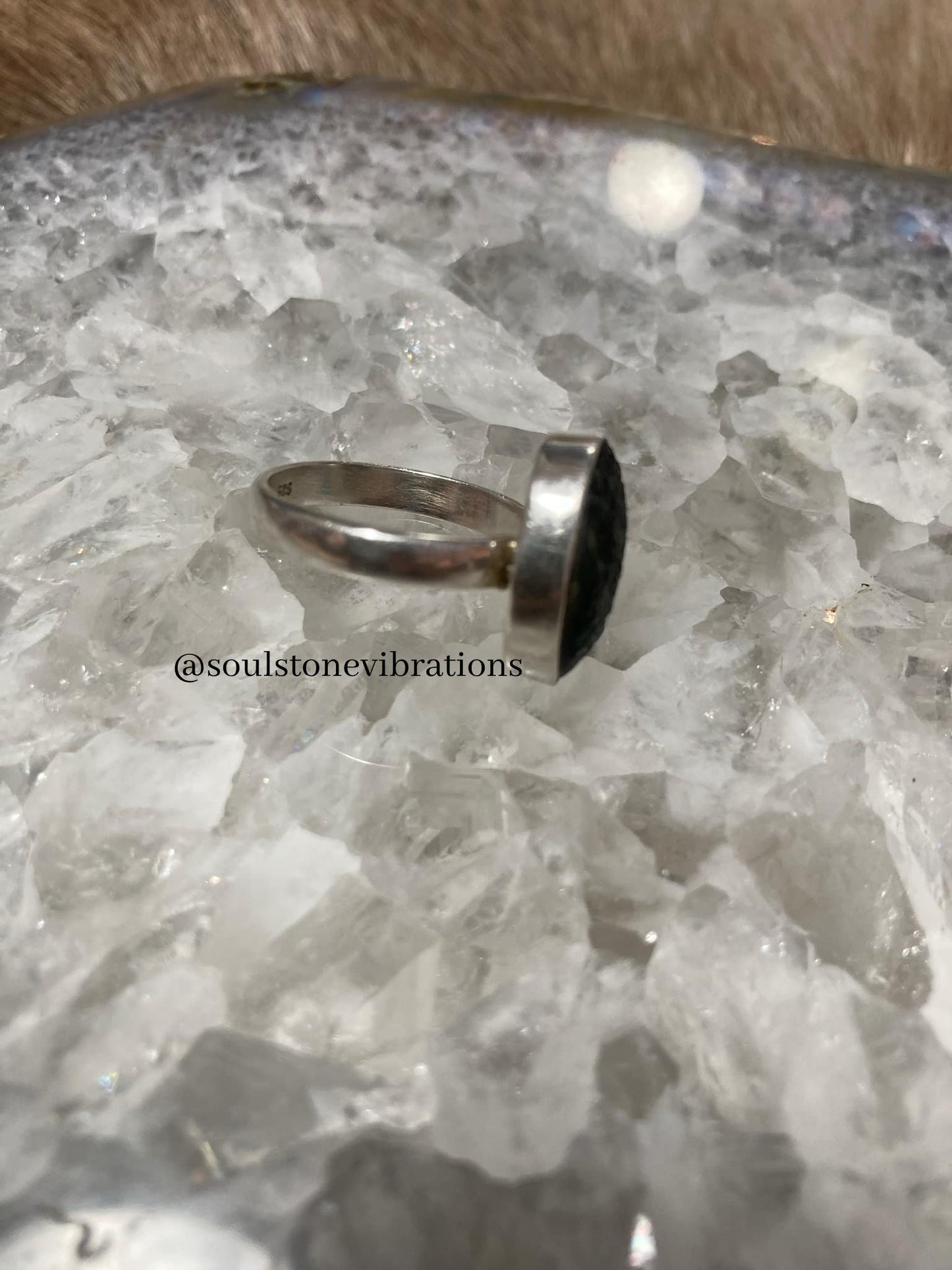 Used (Like New) - Moldavite Large Ring