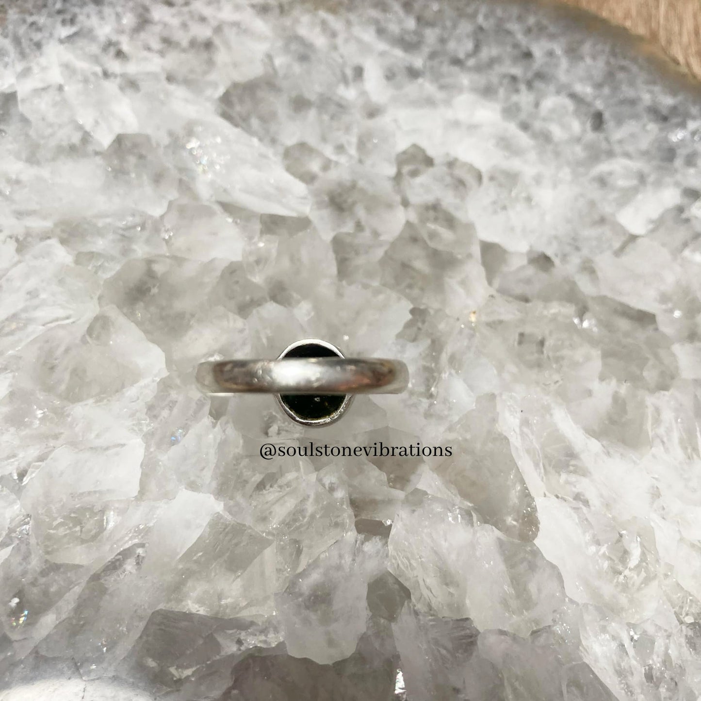 Used (Like new) - Moldavite Small Faceted Ring