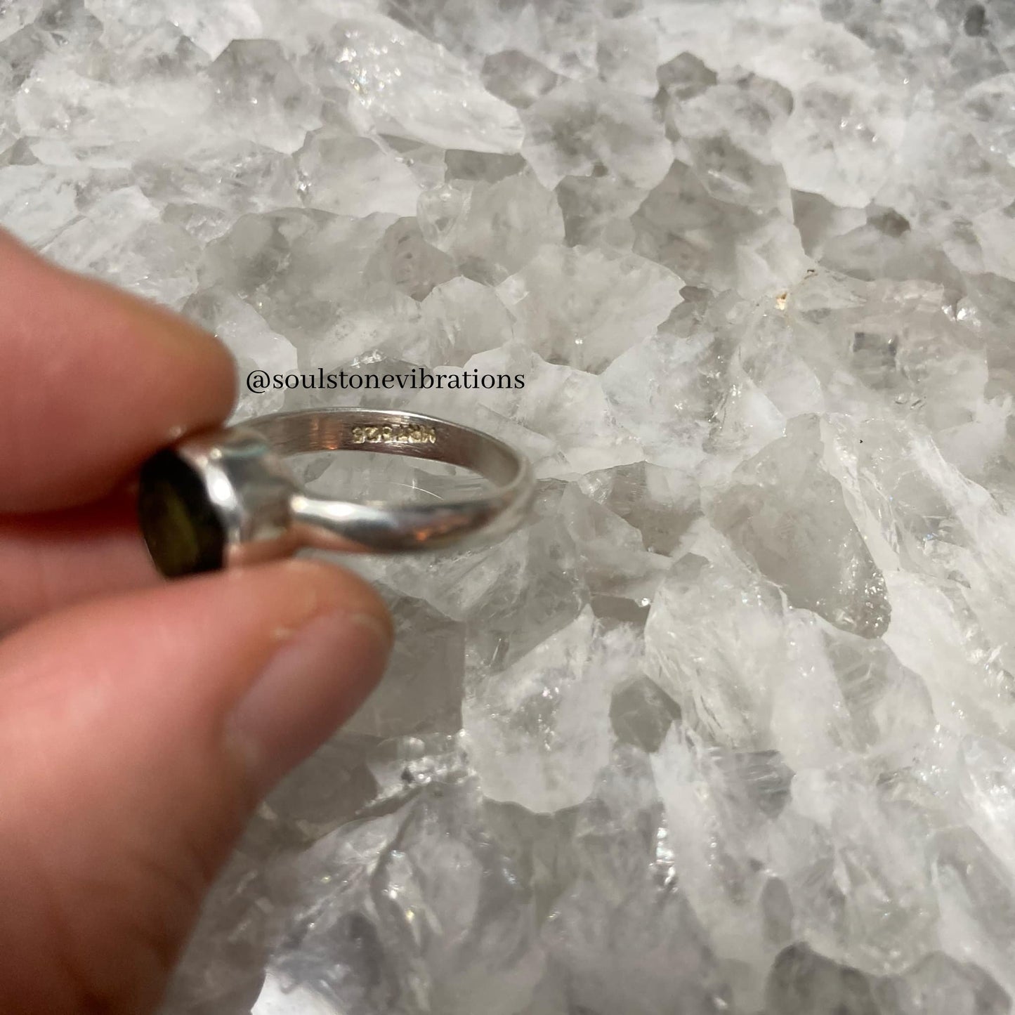 Used (Like new) - Moldavite Small Faceted Ring