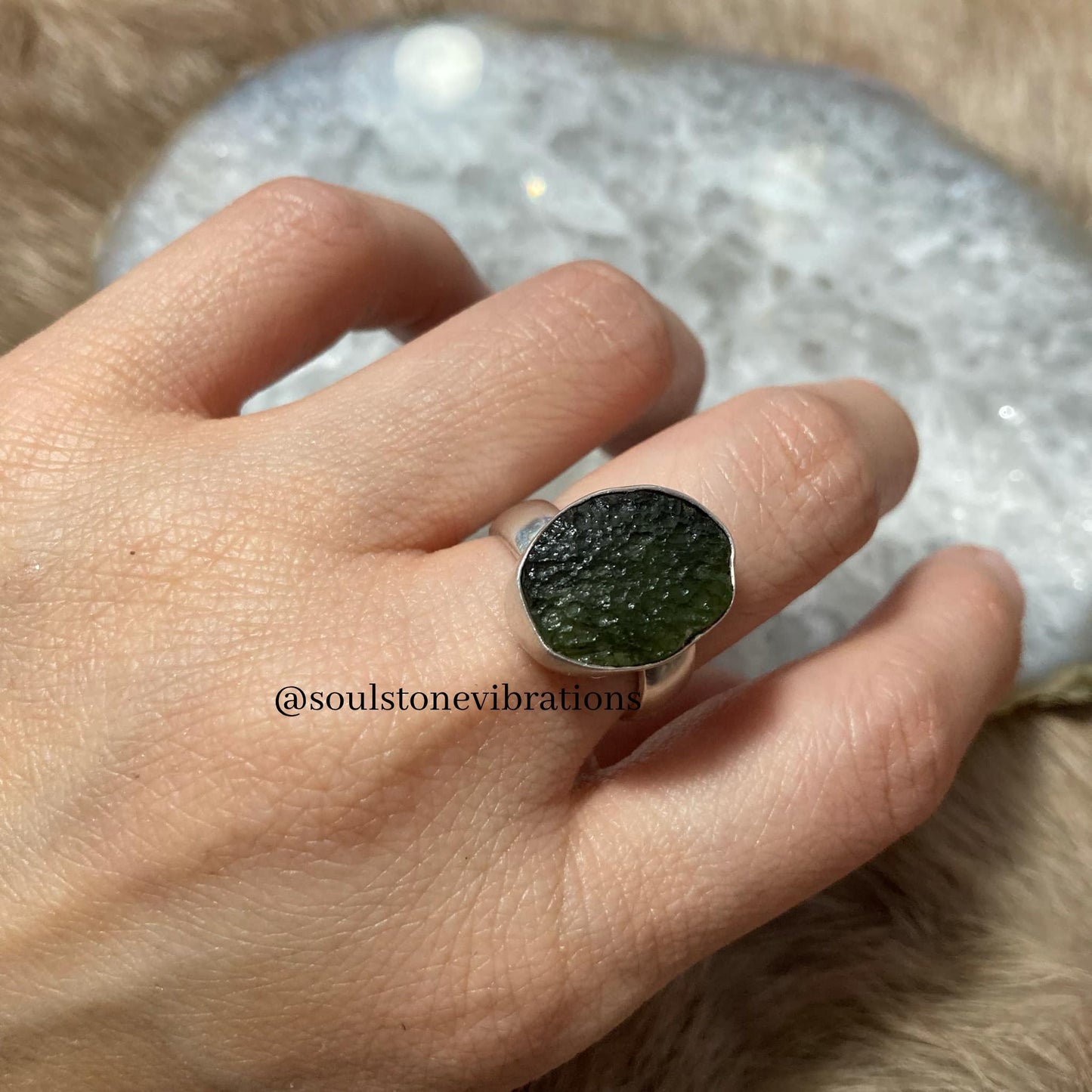 Used (Like New) - Moldavite XL Ring