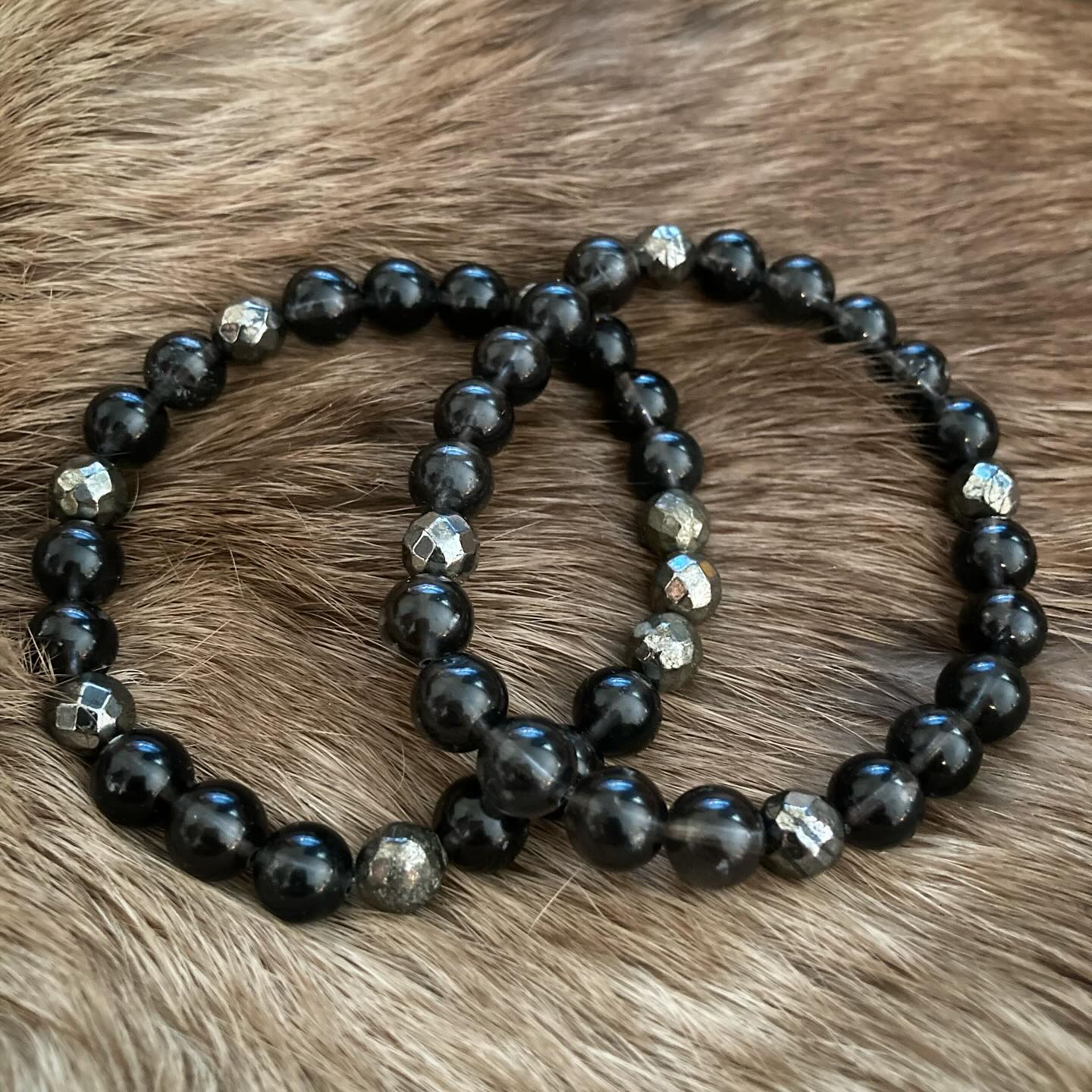 Agni Manitite (Pearl of the Divine Fire) Bracelet with Pyrite