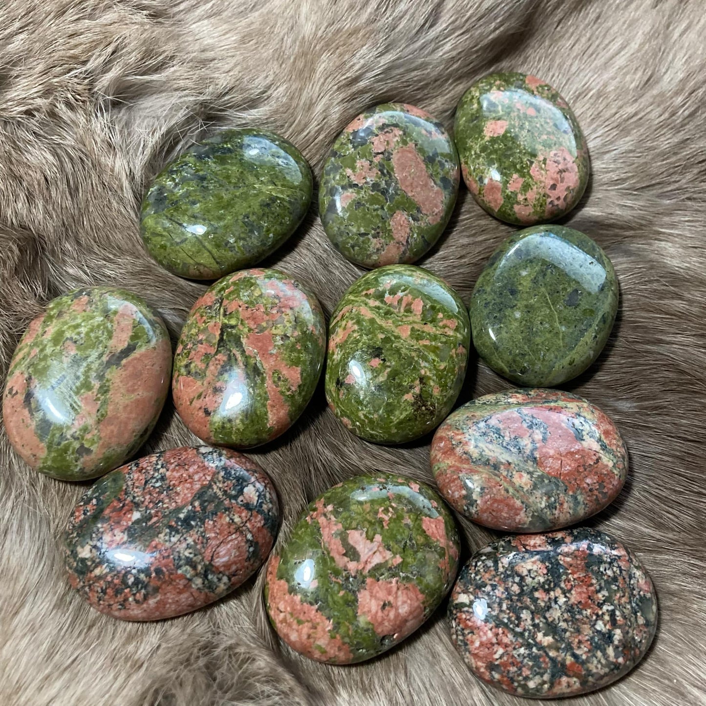 Unakite Palm Stone