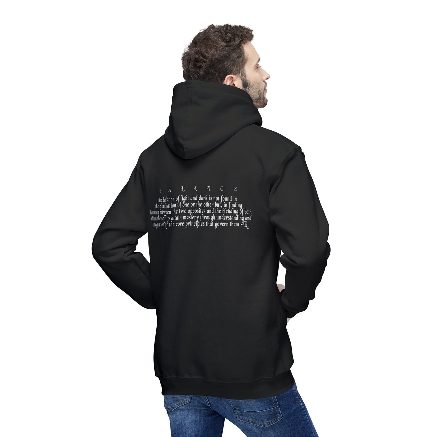 Balance Unisex Hooded Sweatshirt, Made in US