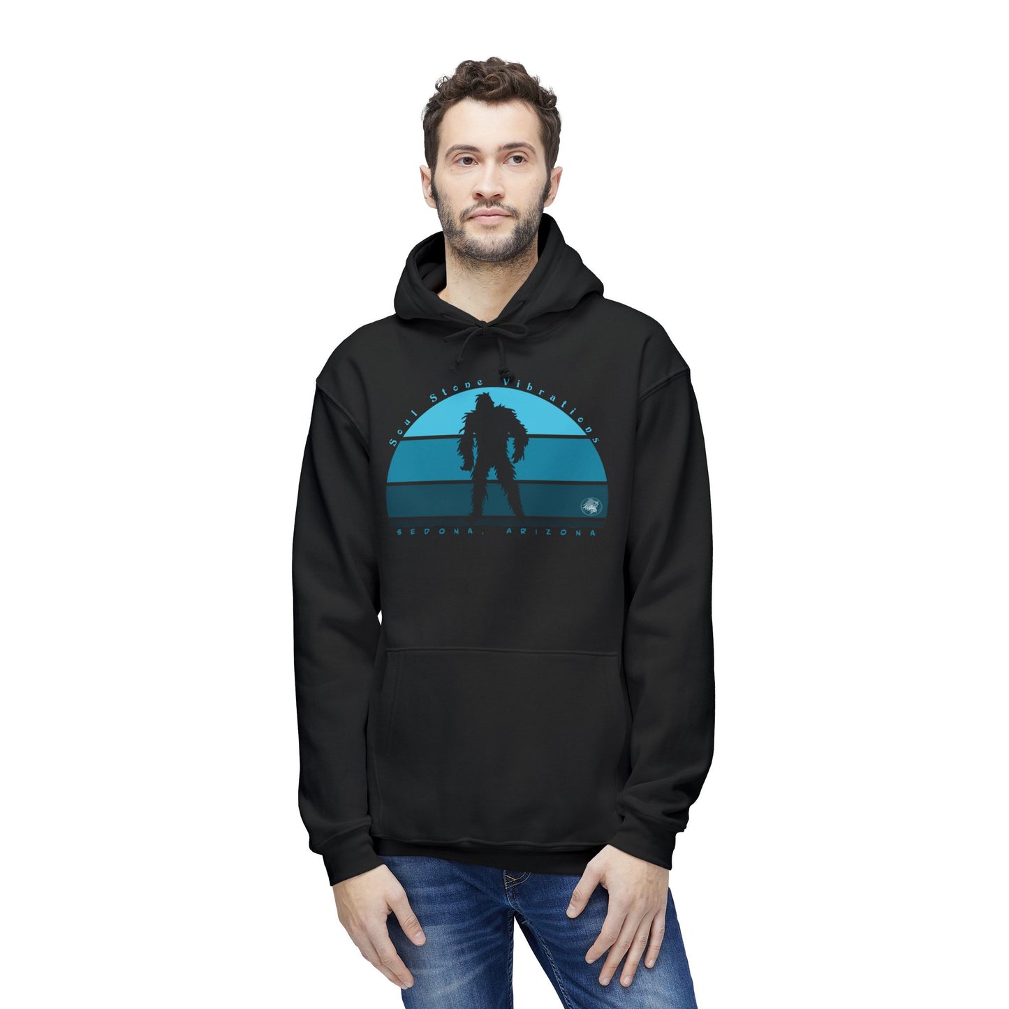 Bigfoot Blue Moon Unisex Hooded Sweatshirt, Made in US