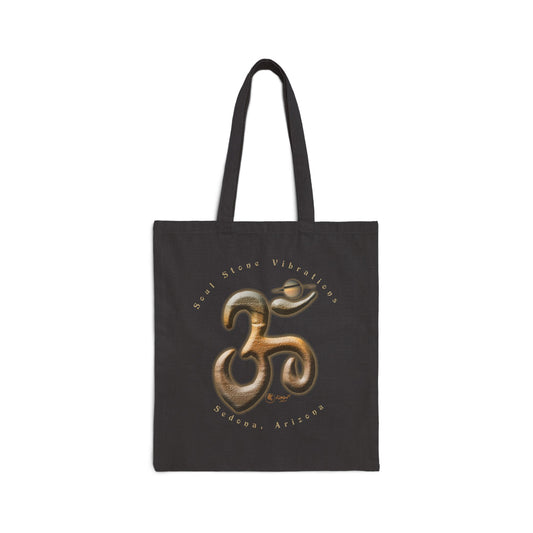 Planetary OM Saturian (Saturn) Cotton Canvas Tote Bag