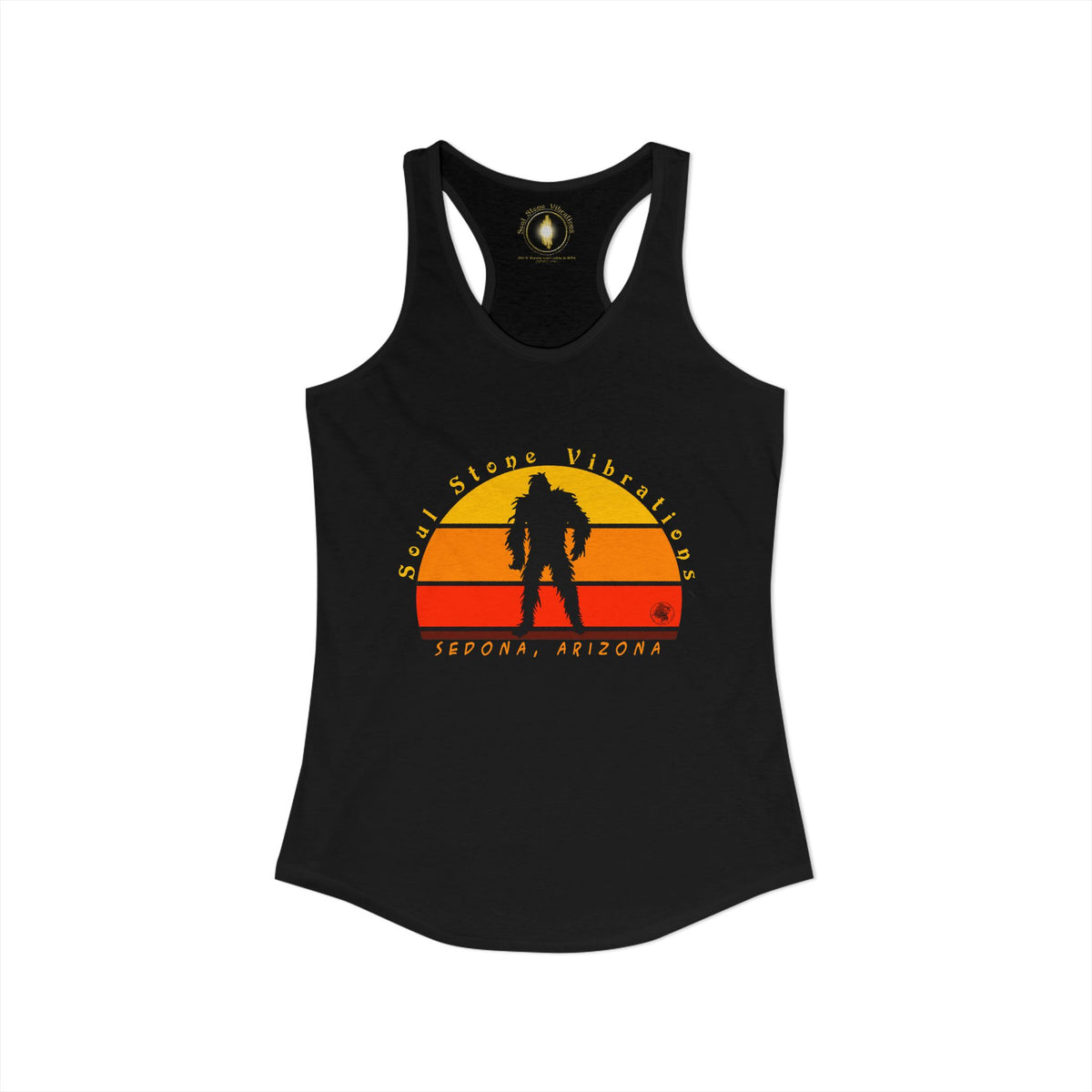 Bigfoot Red Sunset Women's Ideal Racerback Tank