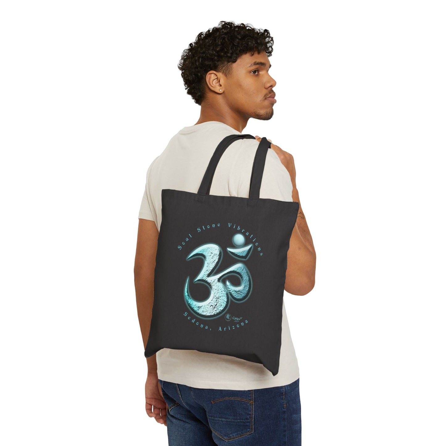 Planetary OM Ouranos Cotton Canvas Tote Bag