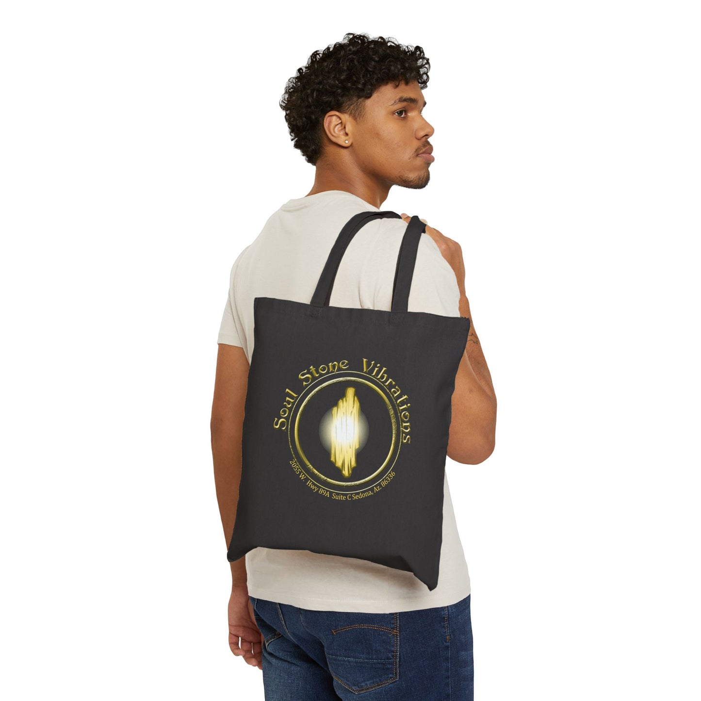 Soul Stone Vibrations Cotton Canvas Tote Bag