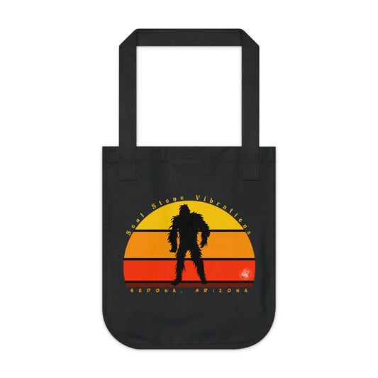 Bigfoot Red Sunset Canvas Tote Bag 100% Organic Cotton