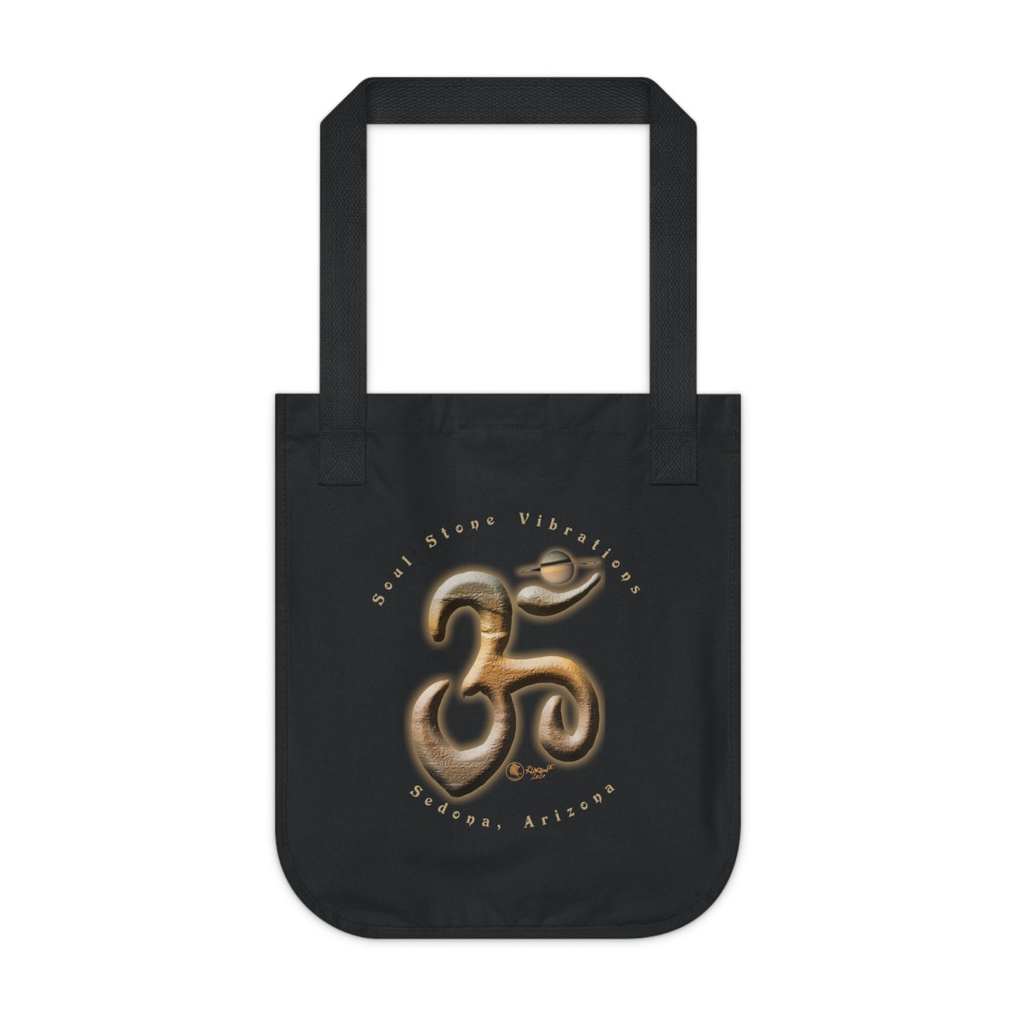 Planetary OM Saturian (Saturn) Canvas Tote Bag 100% Organic Cotton