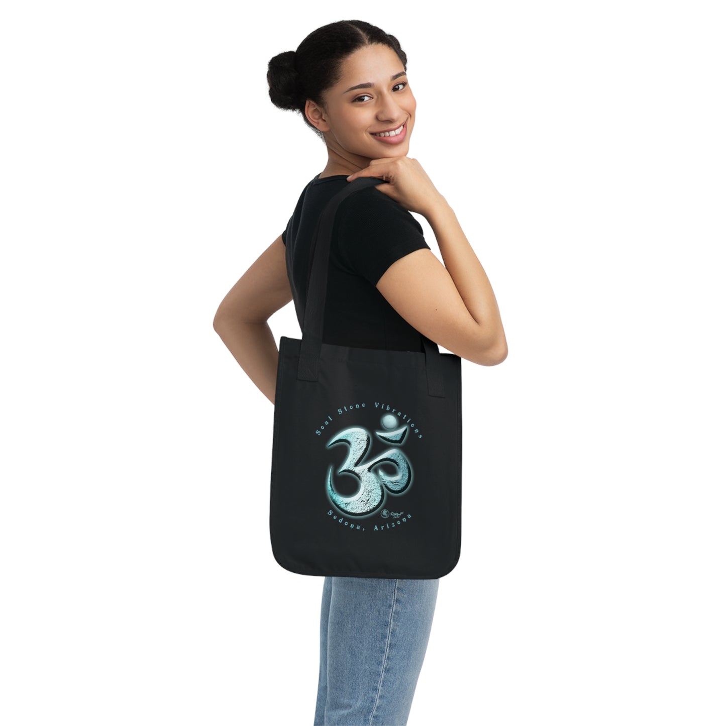 Planetary OM Ouranos Canvas Tote Bag 100% Organic Cotton