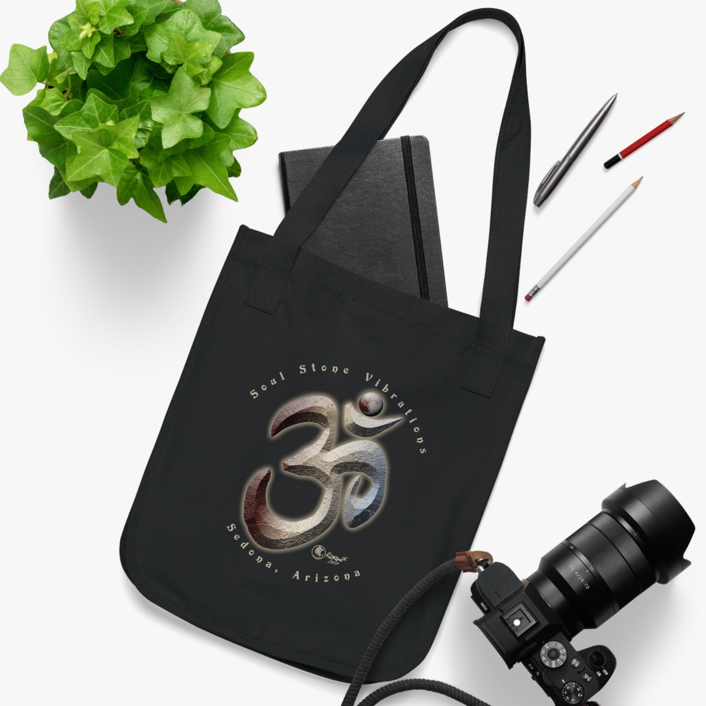 Planetary OM Plutonian Canvas Tote Bag 100% Organic Cotton