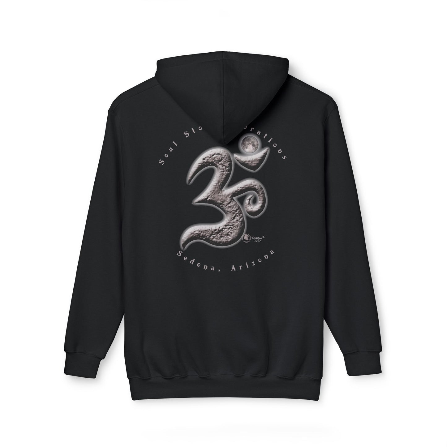 Planetary OM Lunar Unisex Hooded Sweatshirt, Made in US