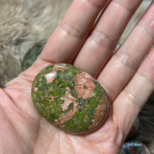 Unakite Palm Stone